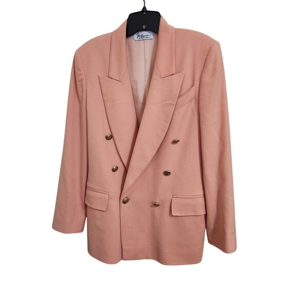 Fred Hayman Jackets & Blazers - Fred Hayman Beverly Hills Womens Vintage Wool & Cashmere Double-Breasted Blazer